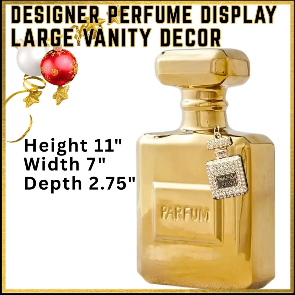 Gold Metallic Luxury Display Extra Large Vanity Beauty Decor - Picture 2 of 2